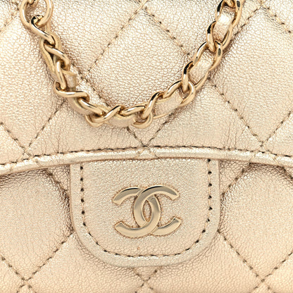 Chanel Metallic Lambskin Quilted Belt Bag Gold Gold 9 of 11