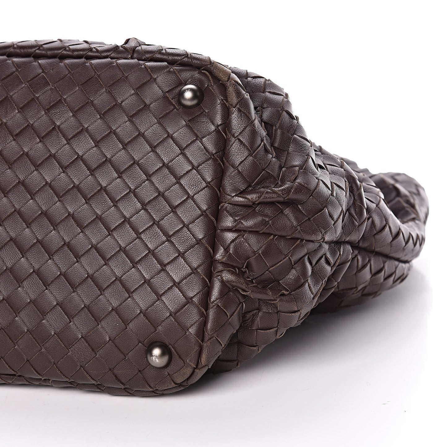 Nappa Intrecciato Pleated Tote Ebano