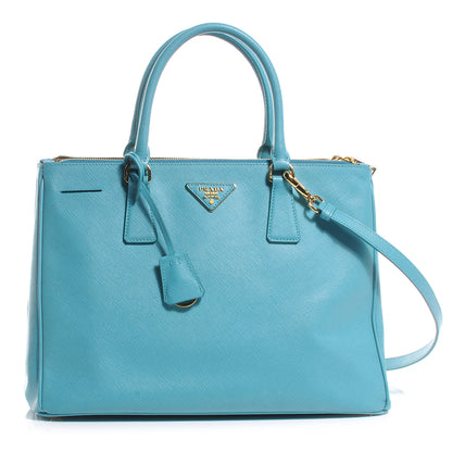 Prada Saffiano Lux Medium Tote Turchese 1 of 10