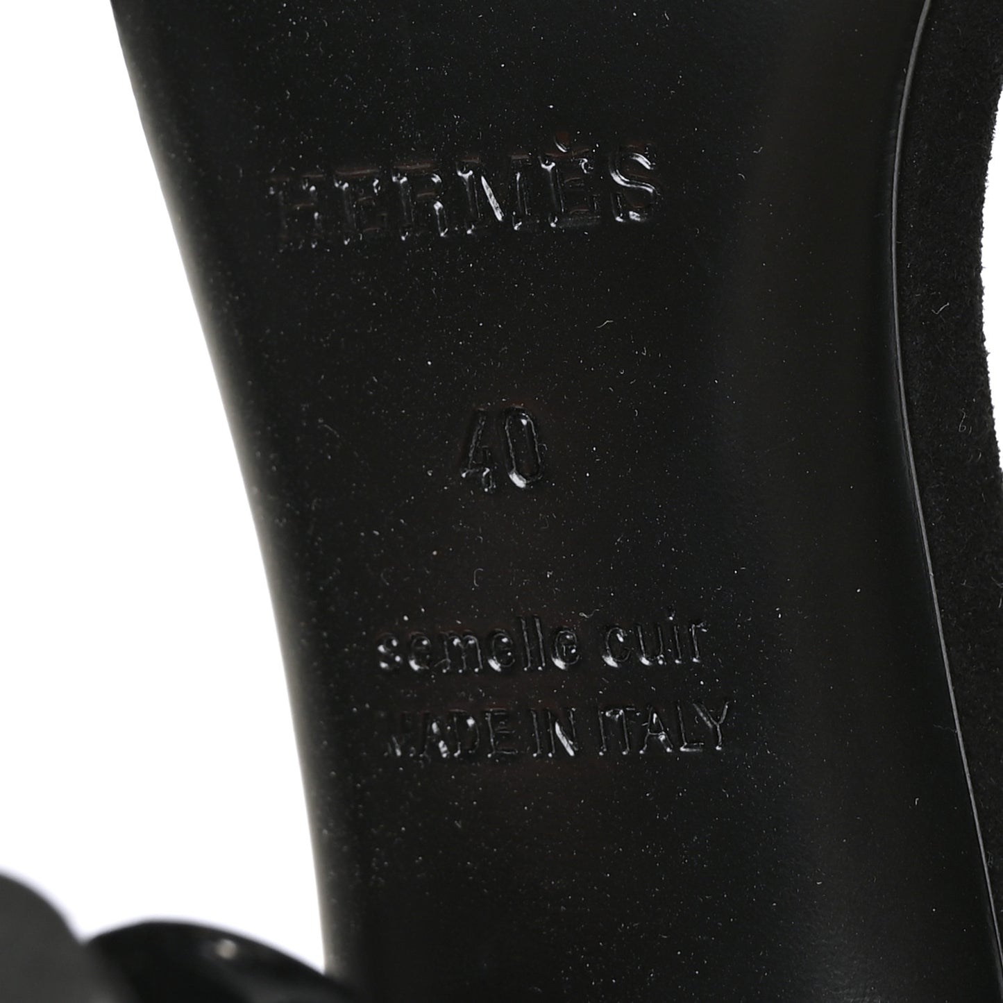 Suede Goatskin Dolly Sandals 40 Black