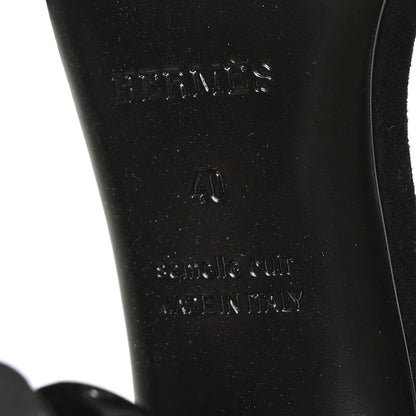 Hermes Suede Goatskin Dolly Sandals 40 Black 7 of 8