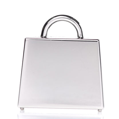 Hermes Lacquered Palladium Kelly Curiosite Charm White 3 of 4