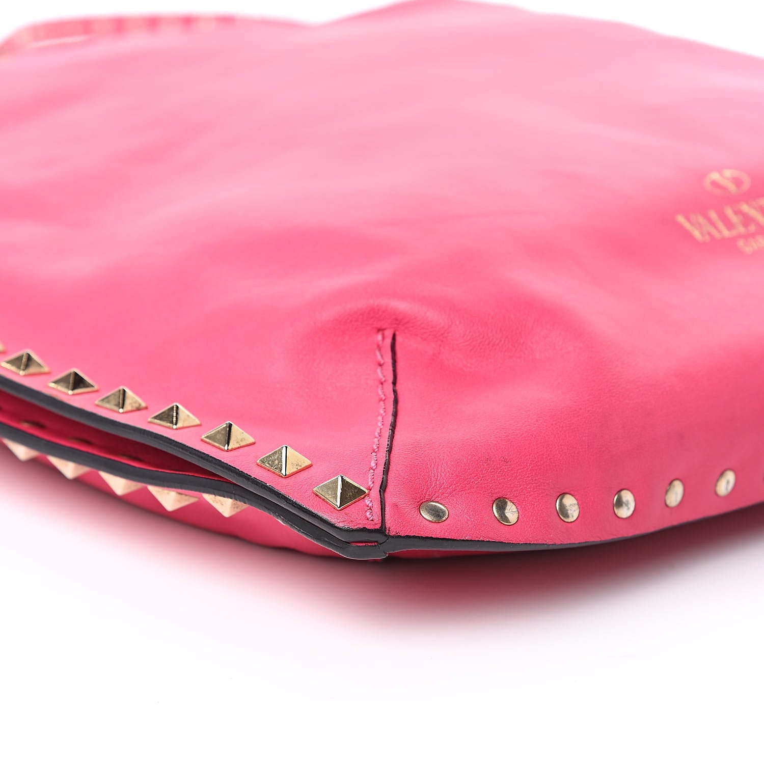 Valentino Garavani Vitello Small Rockstud Hobo Pop Fuxia 8 of 13