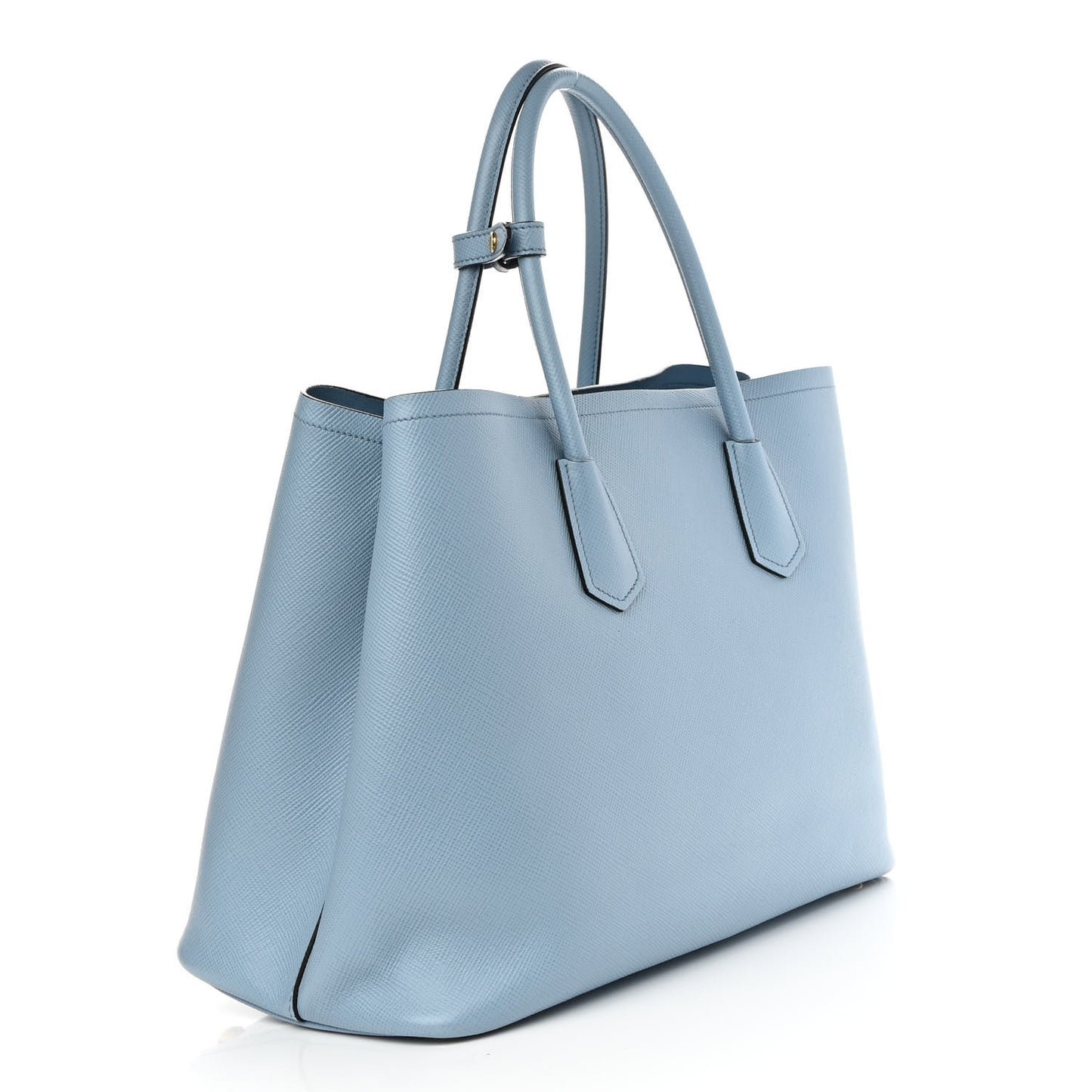 Saffiano Cuir Medium Double Bag Astrale Blue