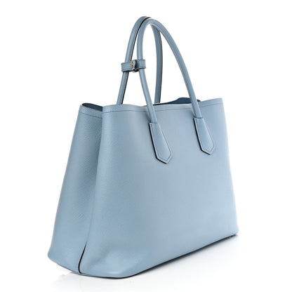 Prada Saffiano Cuir Medium Double Bag Astrale Blue 3 of 9