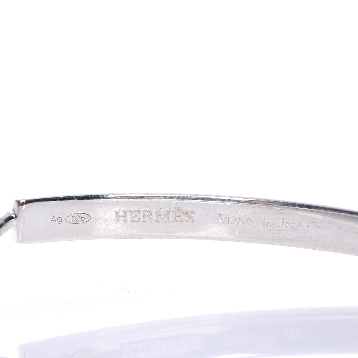 Hermes Sterling Silver Mini Clous Hoop Earrings 4 of 6