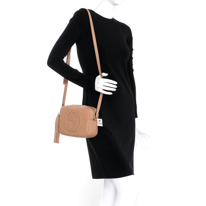 Gucci Pebbled Calfskin Small Soho Disco Bag Camelia 2 of 7