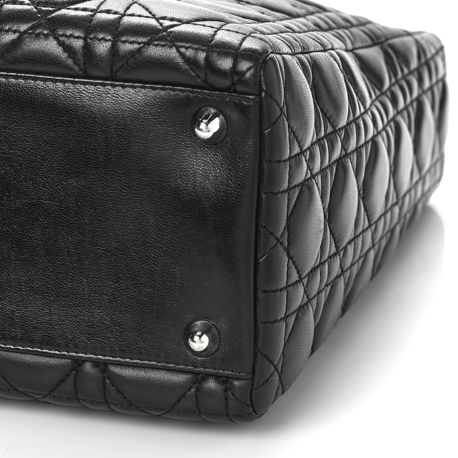 Christian Dior Lambskin Cannage Large Lady Dior Black 8 of 8