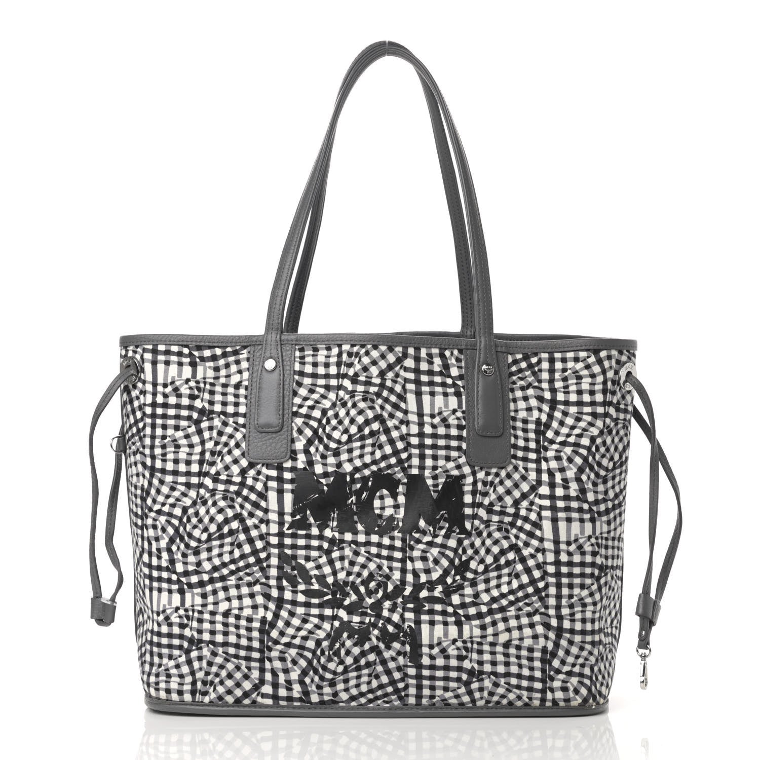 MCM Visetos Medium Liz Reversible Shopper Tote Black 6 of 25