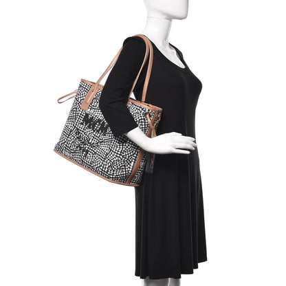 MCM Metallic Visetos Medium Liz Reversible Shopper Tote Champagne Gold 3 of 16
