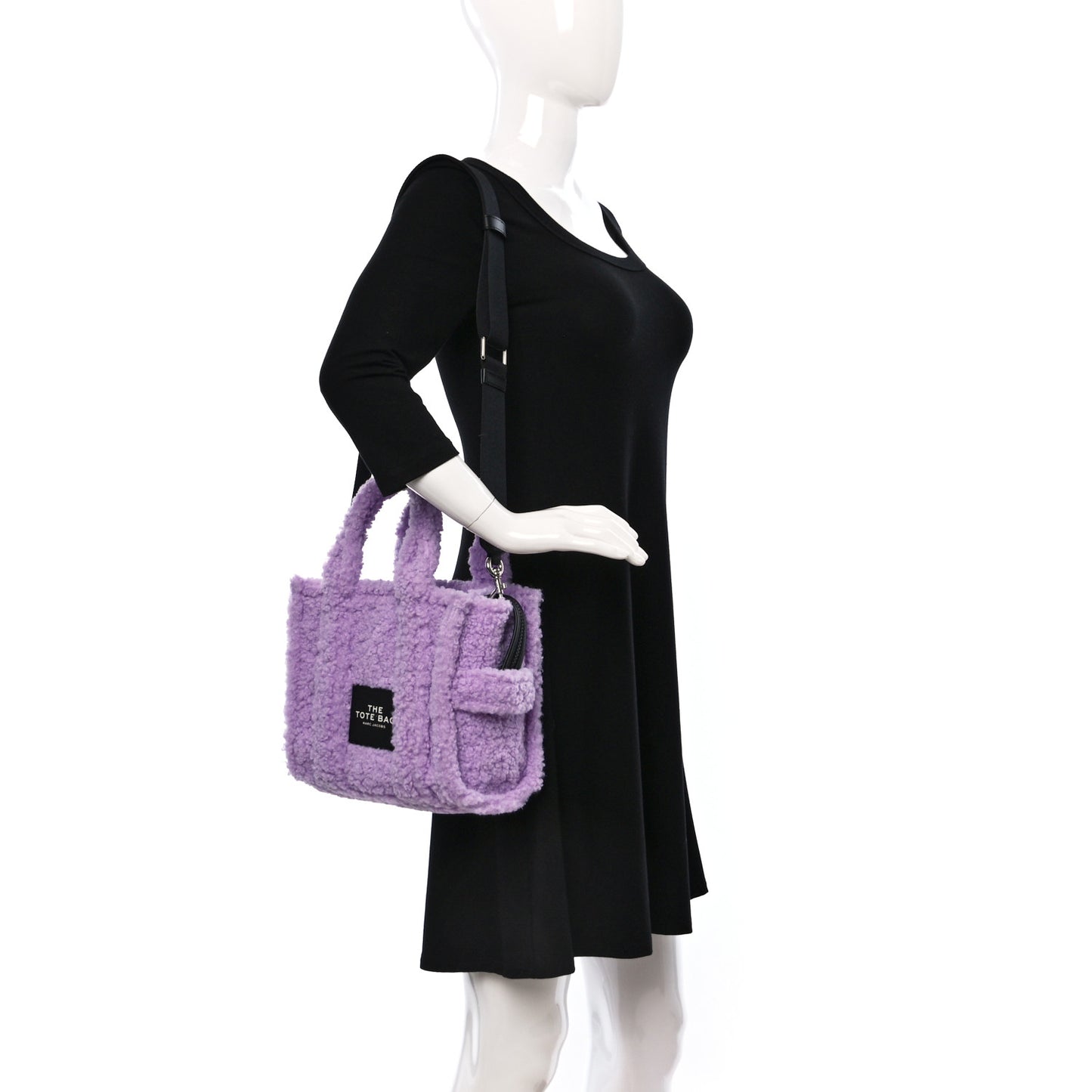 Polyester Cotton Small The Teddy Traveler Tote Bag Lilac