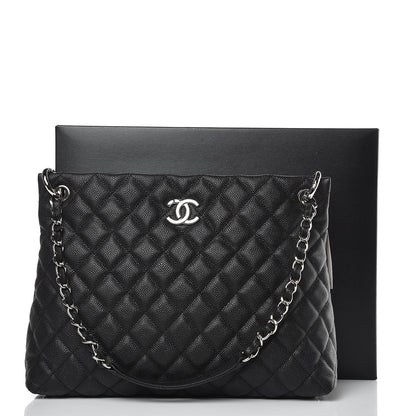 Chanel Caviar Quilted CC Shopping Tote Black 10 of 10