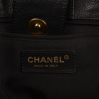 Chanel Calfskin Cerf Executive Shopper Tote Black 6 of 10