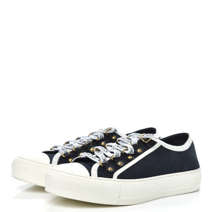 Christian Dior Canvas Walk'N'Dior Low Top Sneakers 38.5 Black 3 of 8