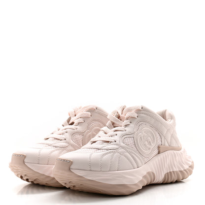 Gucci Calfskin Interlocking G Ripple Womens Platform Sneakers 36.5 Light Pink 3 of 8