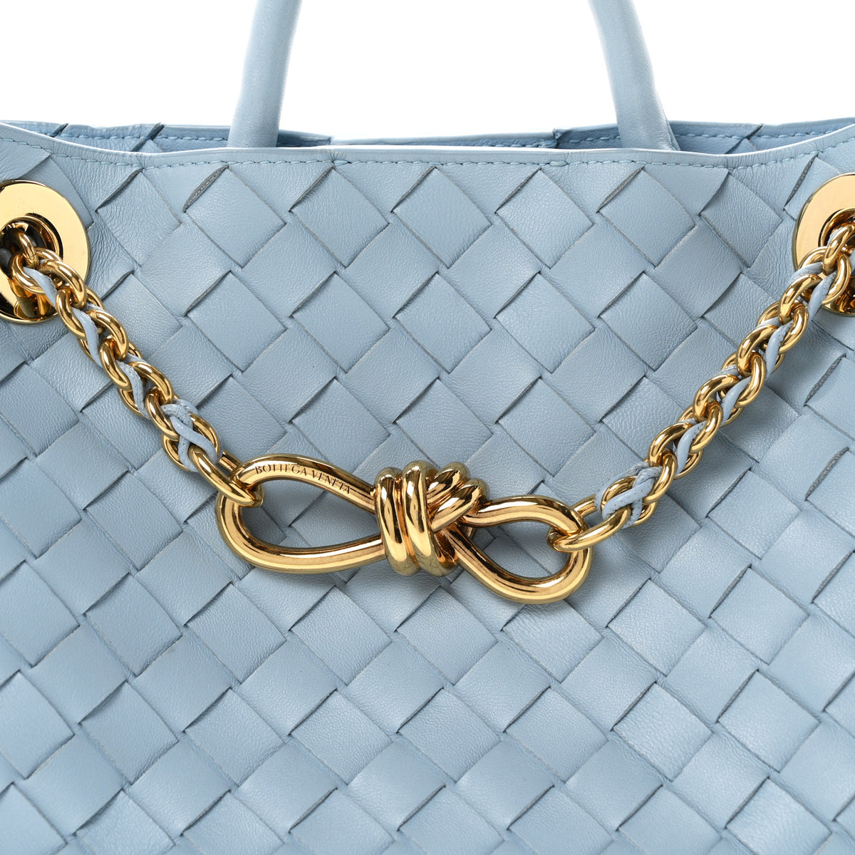 Nappa Intrecciato Small Andiamo Shoulder Bag Ice