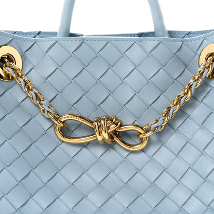 Bottega Veneta Nappa Intrecciato Small Andiamo Shoulder Bag Ice 7 of 9