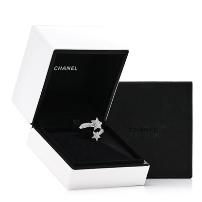 Chanel 18K White Gold Diamond Comete Geode Ring 48 4.5 5 of 5