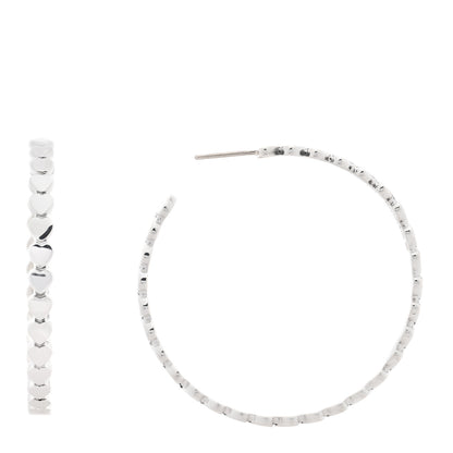 Tiffany Sterling Silver Heart Hoop Earrings 1 of 5