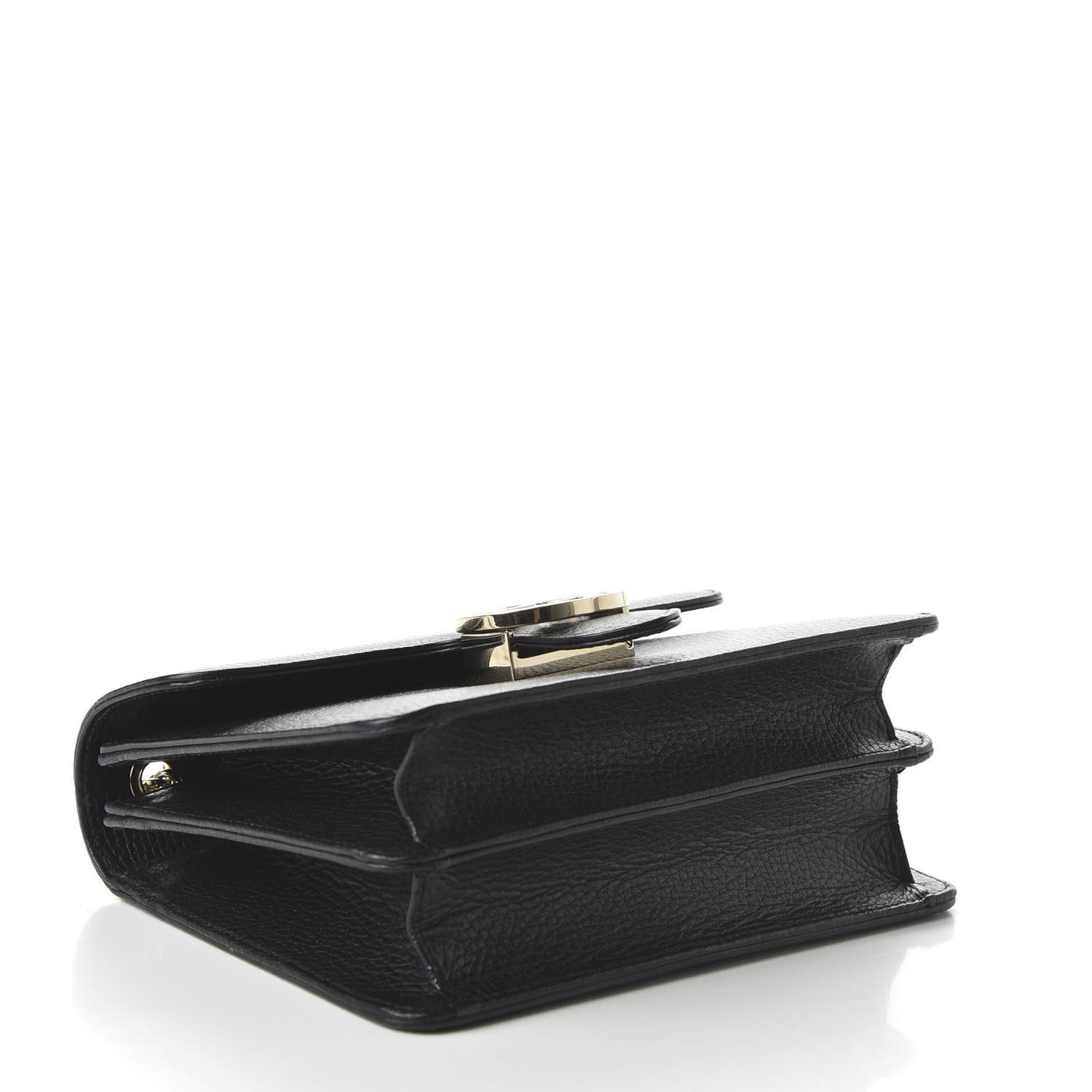 Dollar Calfskin Small Interlocking G Shoulder Bag Black