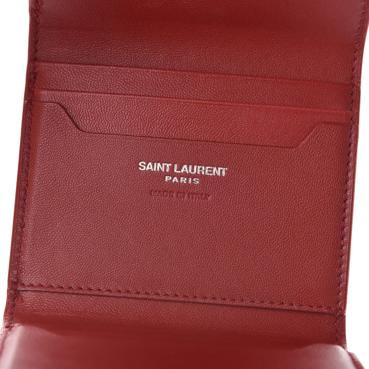 Calfskin Monogram Compact Wallet Rouge Eros