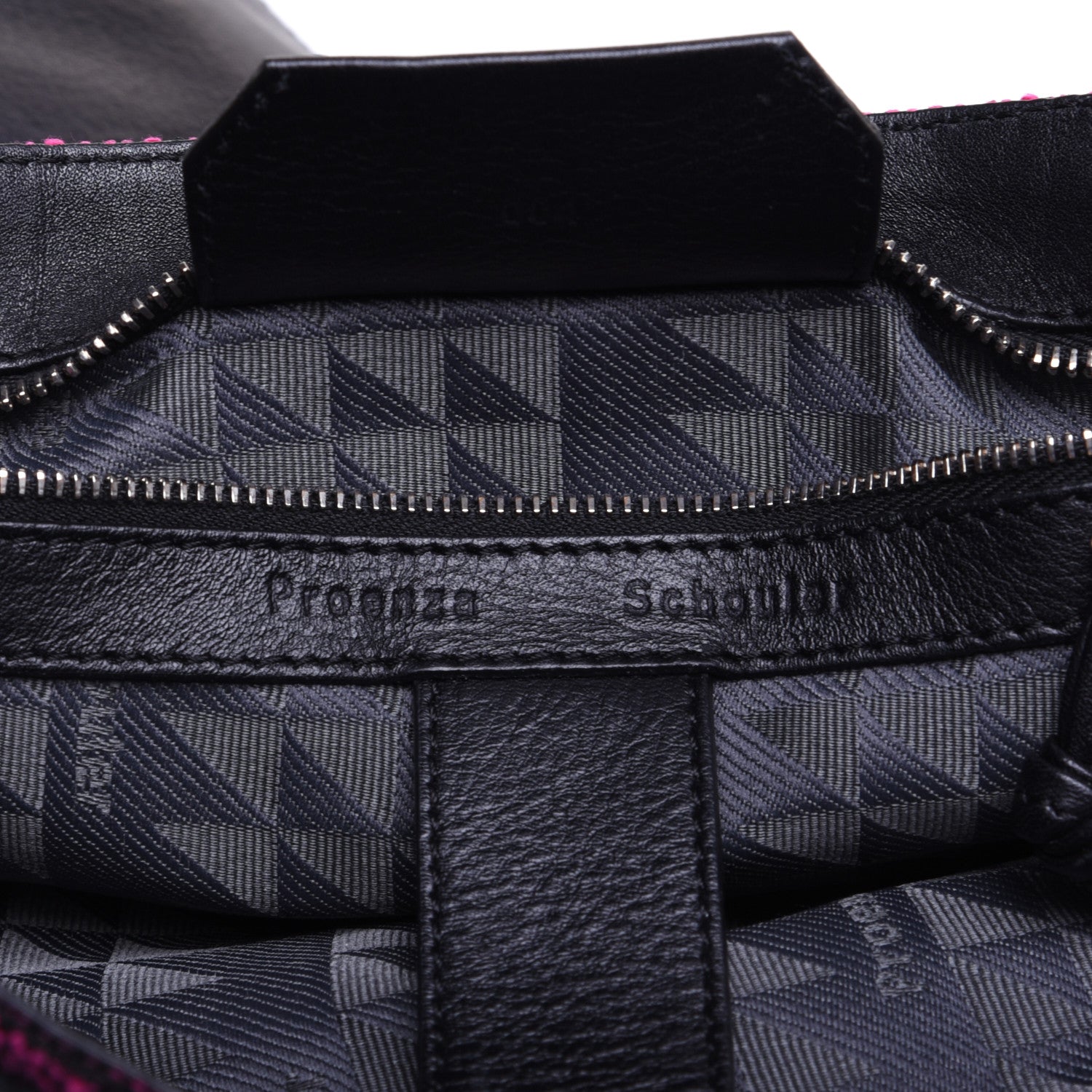 Proenza Schouler Tweed Lambskin Medium PS1 Satchel Berry Fuxia Pink 9 of 14