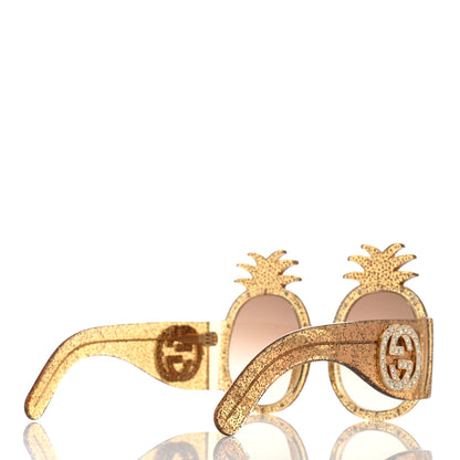 Gucci Acetate Pineapple GG0150/S Sunglasses Gold 4 of 7