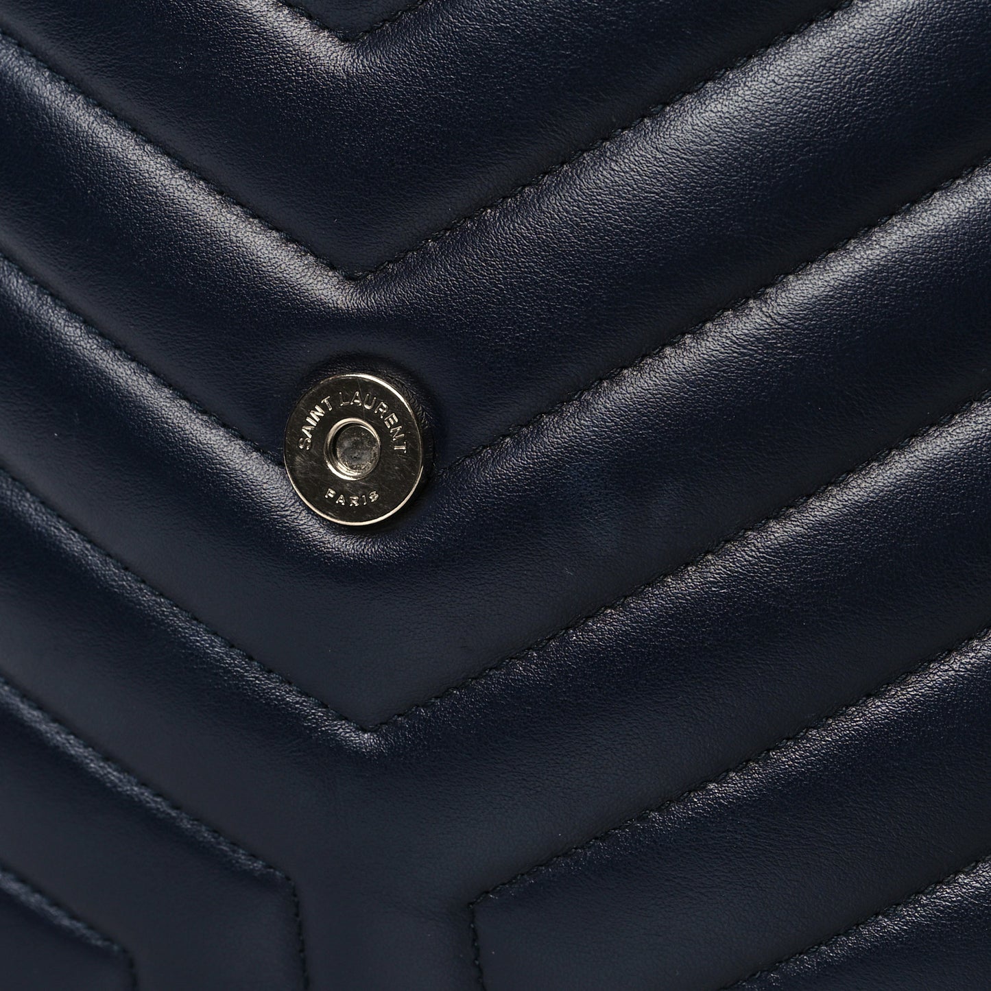 Calfskin Y Quilted Monogram Large Loulou Chain Satchel Blue