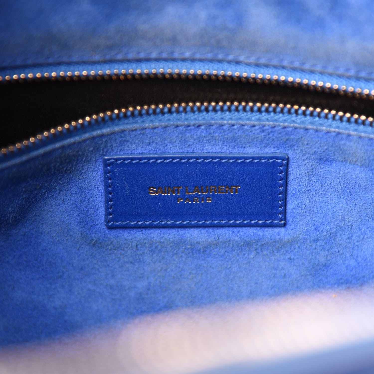 Saint Laurent Calfskin Classic Duffle 6 Blue 16 of 18