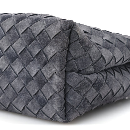 Bottega Veneta Suede Intrecciato Small Andiamo Shoulder Bag Graphite 9 of 9