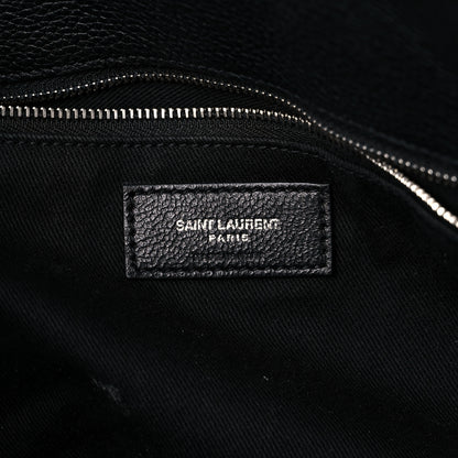 Saint Laurent Grained Calfskin Medium Souple Sac De Jour Duffle Black 6 of 19
