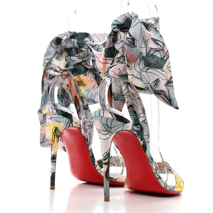 Christian Louboutin Silk Crosse Du Desert 100 Sandals 37 Multicolor 4 of 7