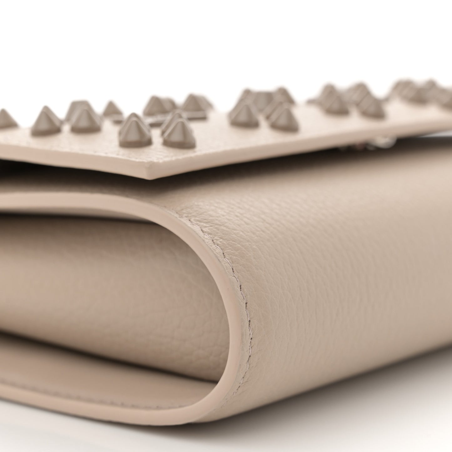 Calfskin Spikes Loubinthesky Paloma Clutch Saharienne