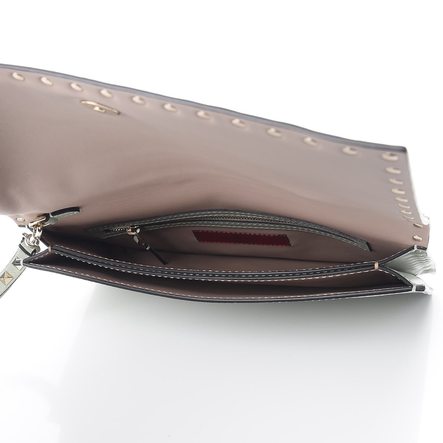 Valentino Garavani Nappa Rockstud Wristlet Clutch Green Tea Sorbet 5 of 8