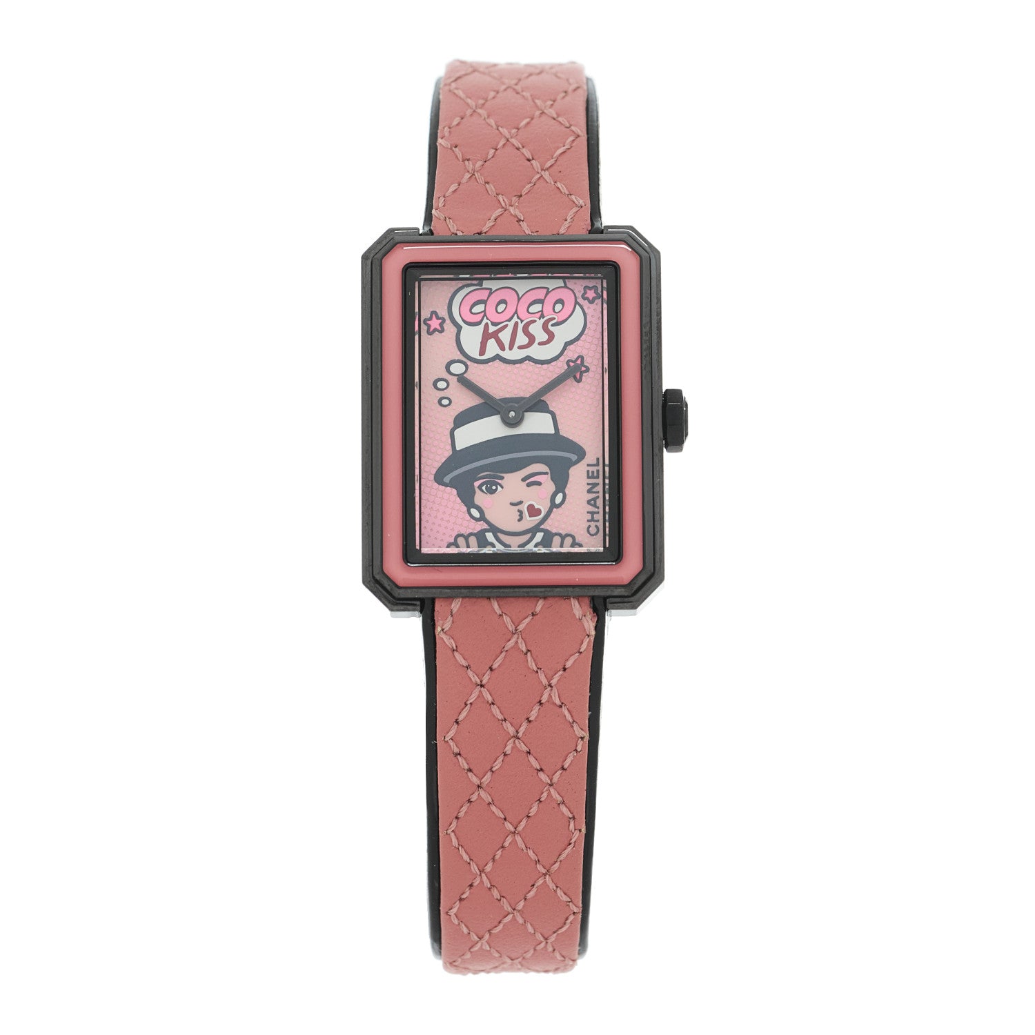 Chanel Stainless Steel Calfskin 21mm Boy-Friend Blush Quartz Watch Pink 1 of 6