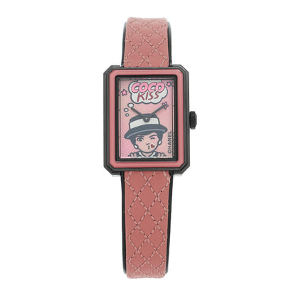 Chanel Stainless Steel Calfskin 21mm Boy-Friend Blush Quartz Watch Pink 1 of 6