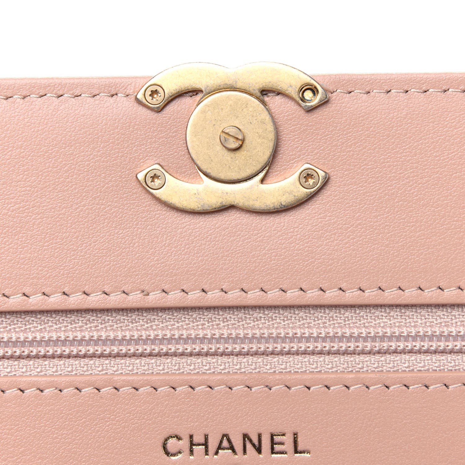 Chanel Calfskin Quilted Perfect Fit Wallet On Chain WOC Beige 5 of 5