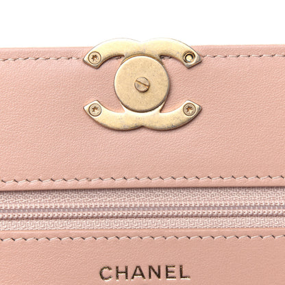 Chanel Calfskin Quilted Perfect Fit Wallet On Chain WOC Beige 5 of 5