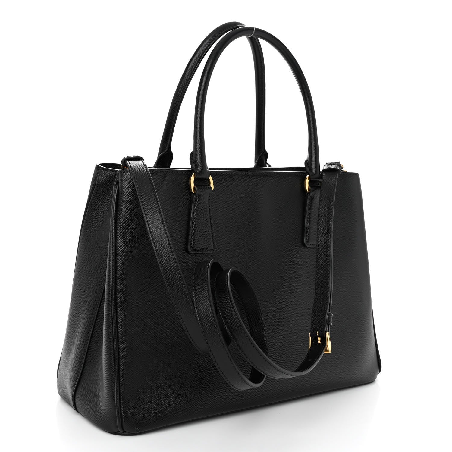 Prada Saffiano Medium Galleria Double Zip Tote Black 3 of 11
