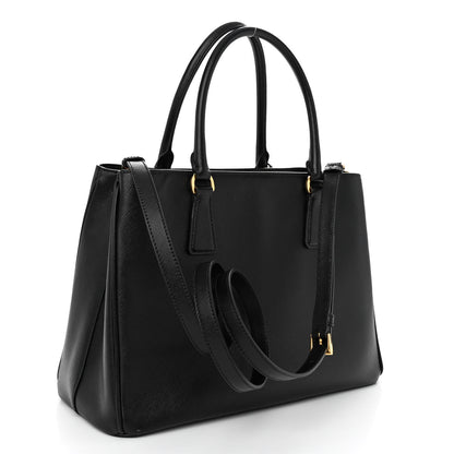 Prada Saffiano Medium Galleria Double Zip Tote Black 3 of 11