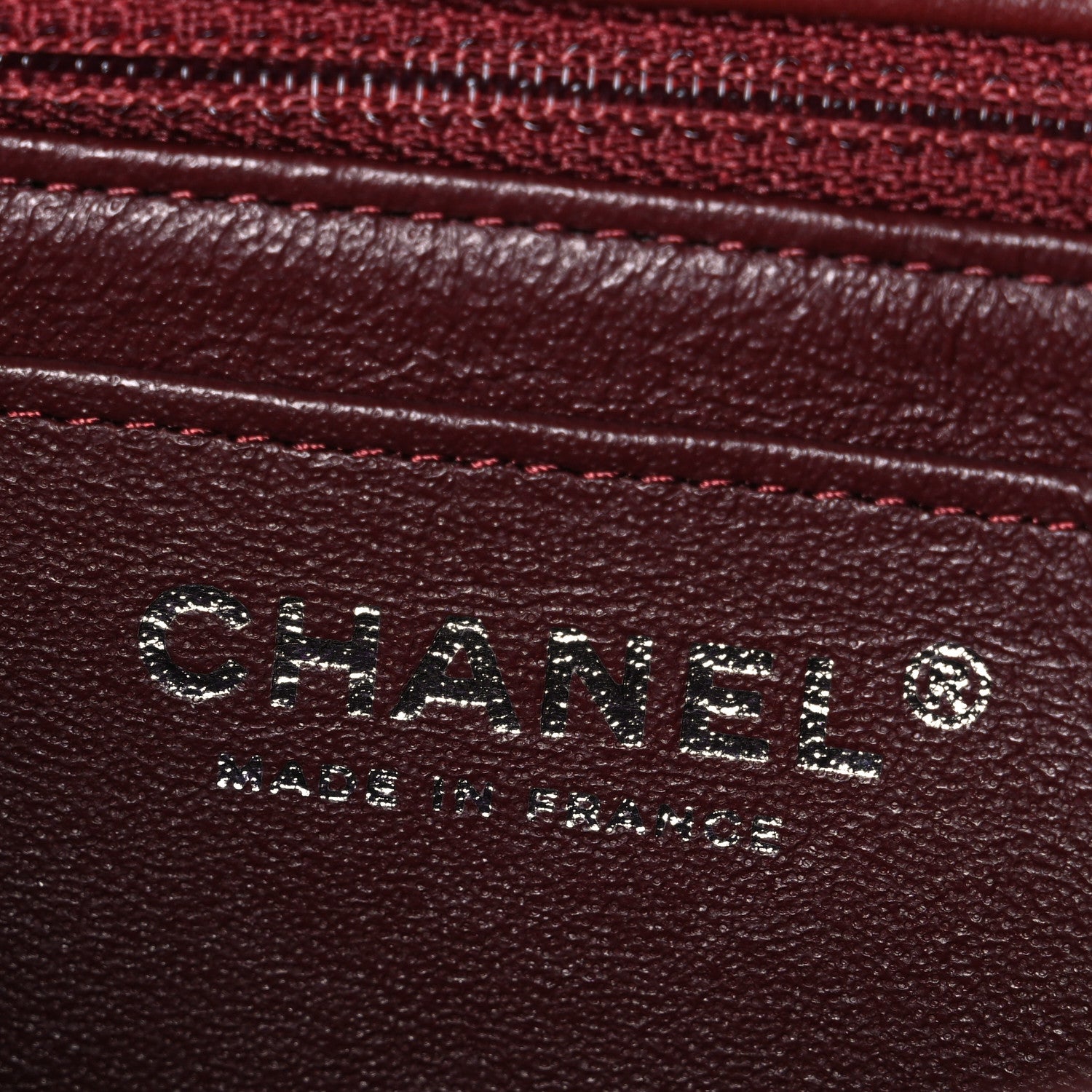 Chanel Lambskin Quilted Mini Rectangular Flap Burgundy 6 of 11