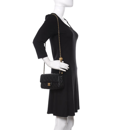 Chanel Lambskin Quilted Mini Rectangular Pearl Crush Flap Black 2 of 9