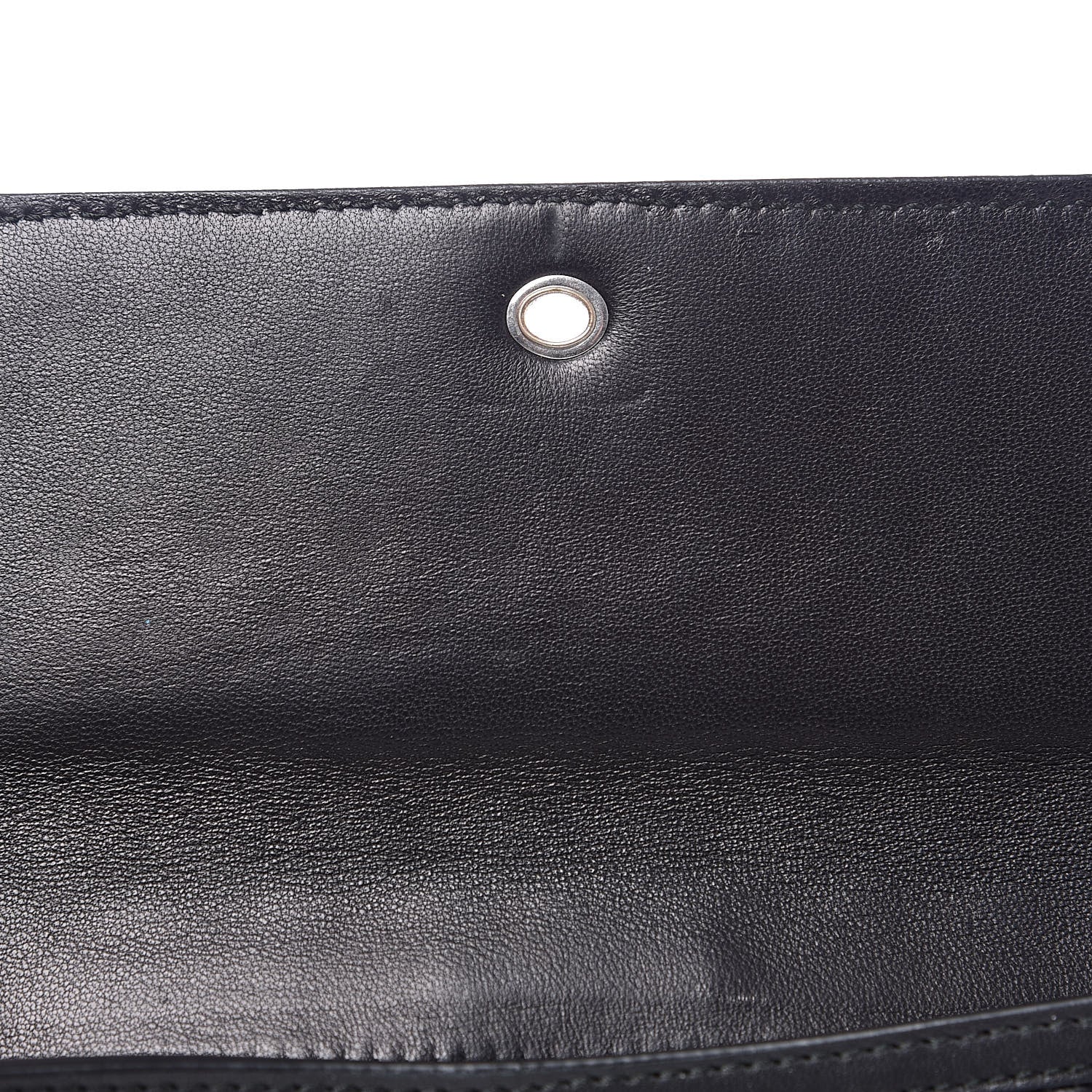 Alexander McQueen Calfskin Quilted Studded Skull Continental Wallet Black 10 of 11