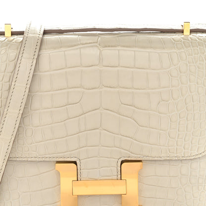 Hermes Matte Alligator Constance 18 Beton 8 of 11