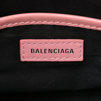 Balenciaga Patent Crocodile Embossed Classic Silver Hardware Nano City Light Pink 7 of 14