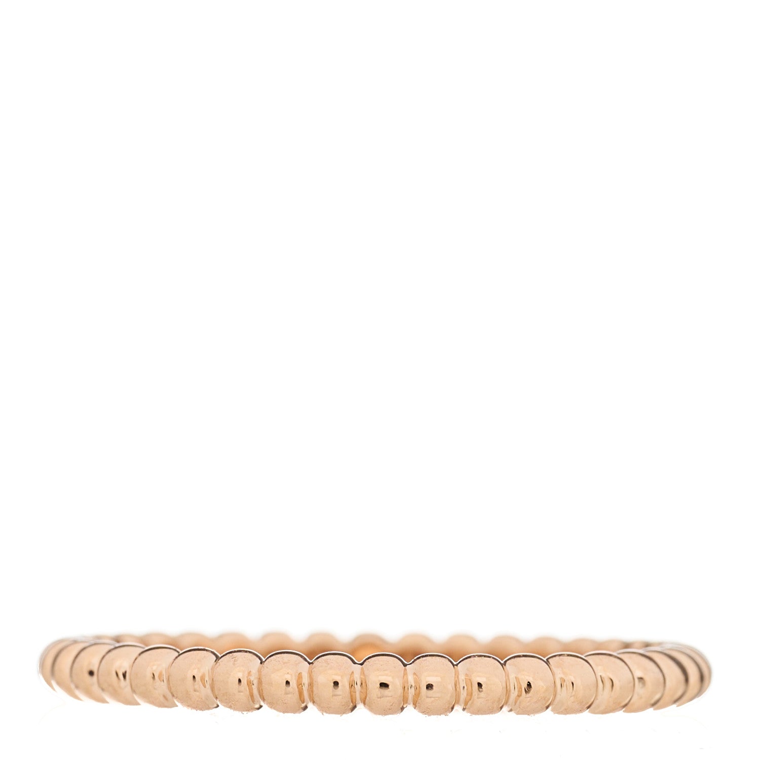 Van Cleef & Arpels 18K Rose Gold Small Perlee Ring 59 8.75 1 of 4