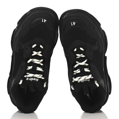 Balenciaga Fabric Mesh Womens Triple S Sneakers 41 Black 2 of 8