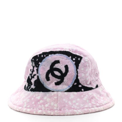 Chanel Terry Cloth CC Bucket Hat S Pink Black 6 of 8