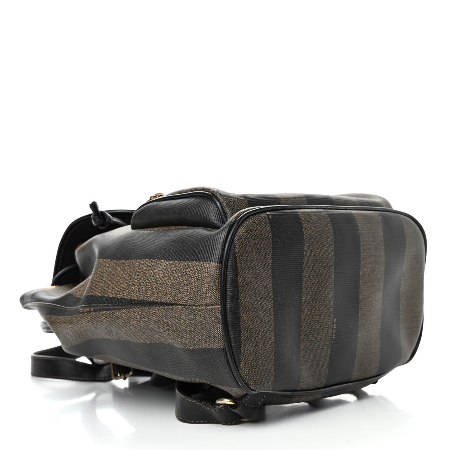 Coated Canvas Pequin Drawstring Backpack Tobacco
