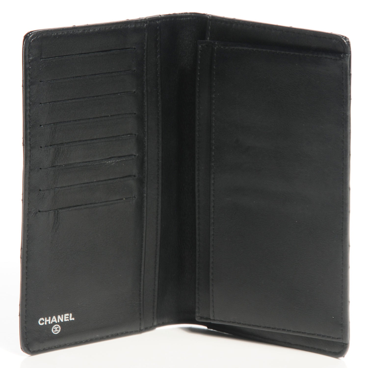 Chanel Patent Brilliant Yen Wallet Black 5 of 8